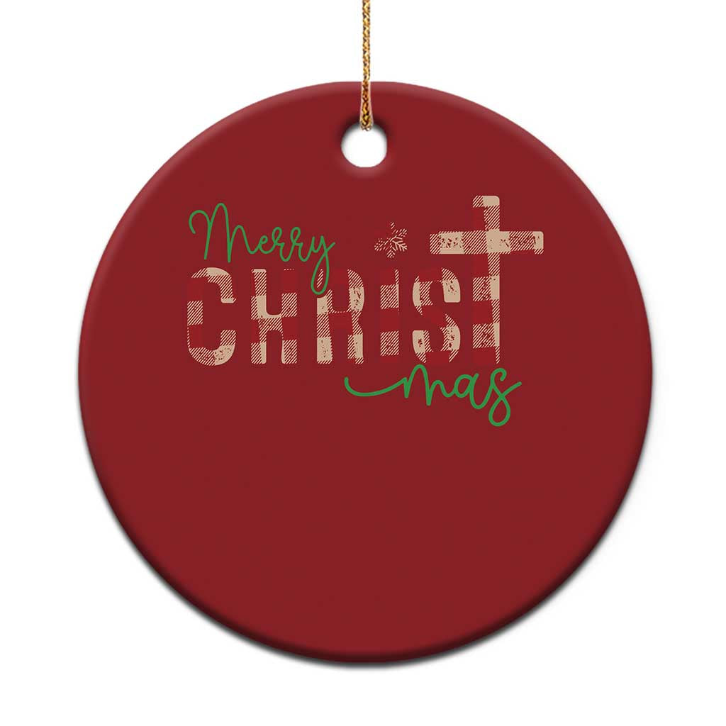 Christian Xmas Christmas Ornament Merry Xmas Cross Faith TS11 Print Your Wear