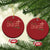 Christian Xmas Christmas Ornament Merry Xmas Cross Faith TS11 Circle Red Print Your Wear