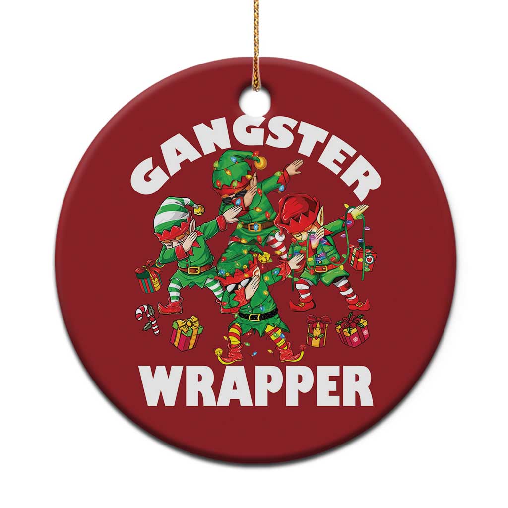 Funny Gangster Wrapper Christmas Ornament Gangsta Elf Crew Presents TS11 Print Your Wear