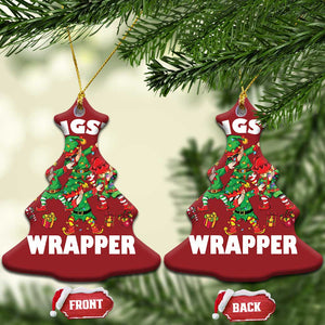 Funny Gangster Wrapper Christmas Ornament Gangsta Elf Crew Presents TS11 Christmas Tree Red Print Your Wear