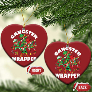 Funny Gangster Wrapper Christmas Ornament Gangsta Elf Crew Presents TS11 Heart Red Print Your Wear