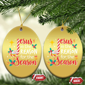 Jesus Is The Reason For The Season Christmas Ornament Christmas Jolly Bell TS11 Oval Gold Print Your Wear