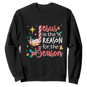 Jesus Is The Reason For The Season Sweatshirt Christmas Jolly Bell TS11 Black Print Your Wear