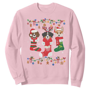 Funny Christmas Dog Owner Sweatshirt Socks Xmas Holiday TS11 Light Pink Print Your Wear