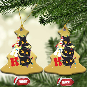 Funny Xmas Black Cat Triple Ho Christmas Ornament TS11 Christmas Tree Gold Print Your Wear