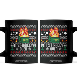 Funny Christmas Lil Dumpster Fire Coffee Mug It Is Finally Over 2025 TS11 Black Print Your Wear