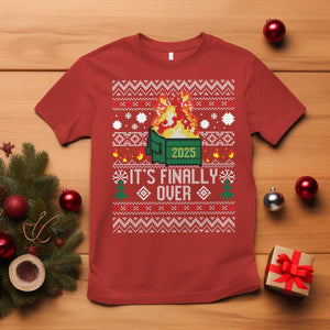 Funny Christmas Lil Dumpster Fire T Shirt It Is Finally Over 2025 TS11 Red Print Your Wear