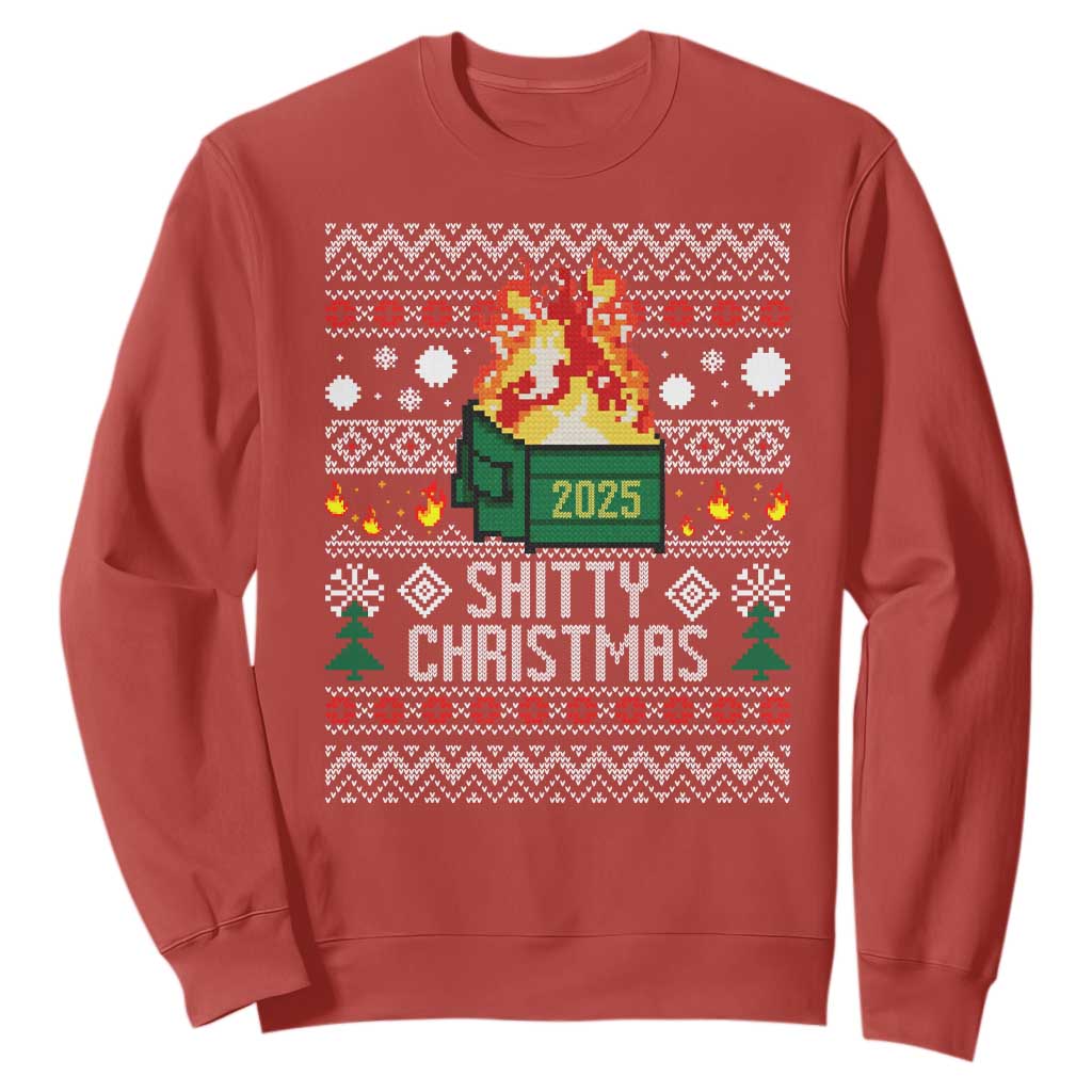 Funny Xmas Lil Dumpster Fire Sweatshirt Shitty Christmas Festive Holiday TS11 Red Print Your Wear
