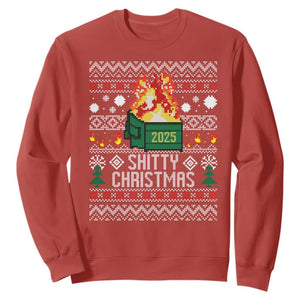Funny Xmas Lil Dumpster Fire Sweatshirt Shitty Christmas Festive Holiday TS11 Red Print Your Wear