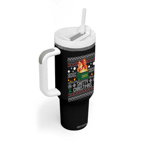 Funny Xmas Lil Dumpster Fire Tumbler With Handle Shitty Christmas Festive Holiday TS11 Print Your Wear