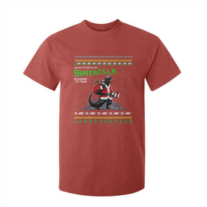 Funny Christmas Santa Godzilla T Shirt For Kid You Better Watch Out Santazilla Is Coming To Town TS11 Red Print Your Wear