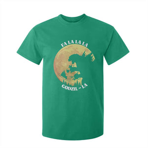 Funny Christmas Godzilla T Shirt For Kid Falalala Godzil La Santa Reindeers Xmas Japanese Monster TS11 Irish Green Print Your Wear