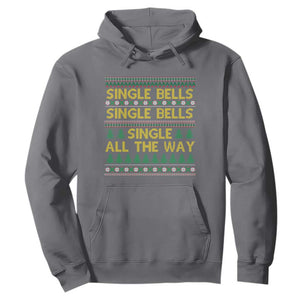 Funny Christmas Anti Couple Hoodie Single Bells Single All The Way TS11 Charcoal Print Your Wear