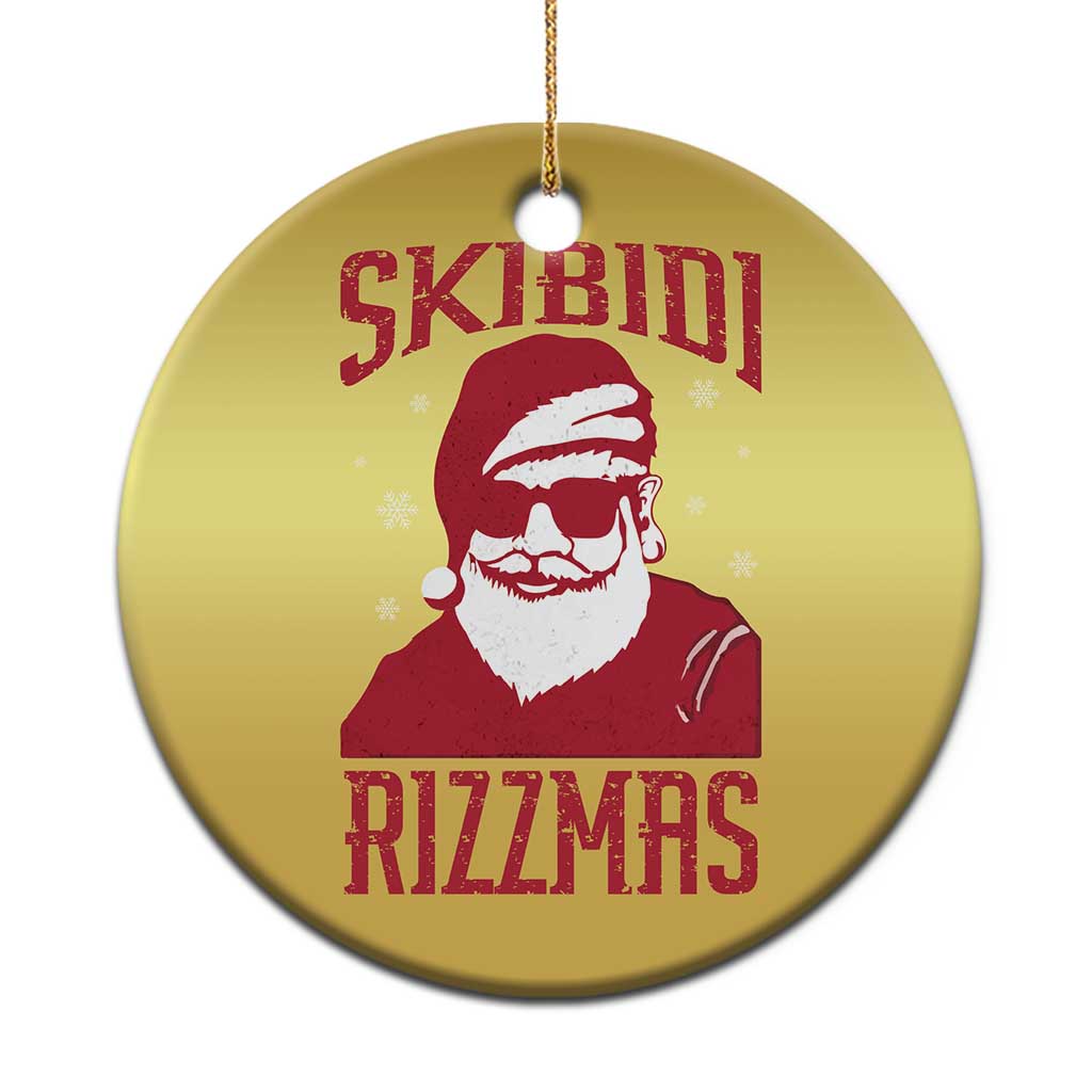 Funny Xmas Santa Christmas Ornament Skibidi Rizzmas Vintage Charisma Rizz Santa Claus TS11 Print Your Wear