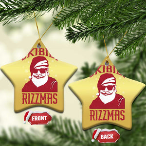 Funny Xmas Santa Christmas Ornament Skibidi Rizzmas Vintage Charisma Rizz Santa Claus TS11 Star Gold Print Your Wear