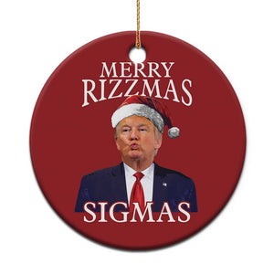 Funny Trump Xmas Christmas Ornament Merry Rizzmas Sigmas Charisma Rizz Santa Trump TS11 Print Your Wear