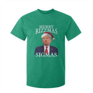 Funny Trump Christmas T Shirt For Kid Merry Rizzmas Sigmas Charisma Rizz Santa Trump TS11 Irish Green Print Your Wear