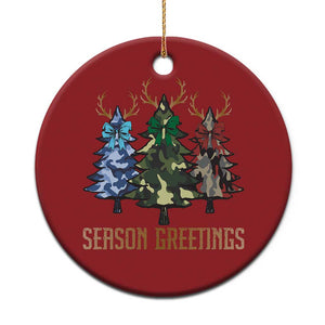 Funny Xmas Hunting Christmas Ornament Season Greetings Camouflage Xmas Tree Reindeers TS11 Print Your Wear