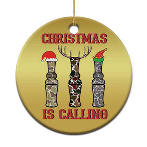 Funny Xmas Hunting Christmas Ornament Xmas Is Calling Camouflage Hunting Whistle TS11 Print Your Wear