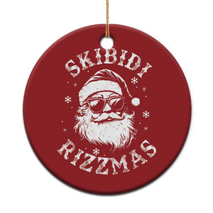 Funny Skibidi Rizzmas Xmas Christmas Ornament Vintage Sigmas Charisma Rizz Cool Santa TS11 Print Your Wear