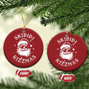 Funny Skibidi Rizzmas Xmas Christmas Ornament Vintage Sigmas Charisma Rizz Cool Santa TS11 Circle Red Print Your Wear