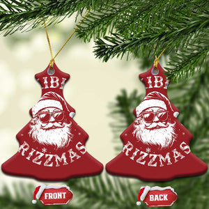 Funny Skibidi Rizzmas Xmas Christmas Ornament Vintage Sigmas Charisma Rizz Cool Santa TS11 Christmas Tree Red Print Your Wear