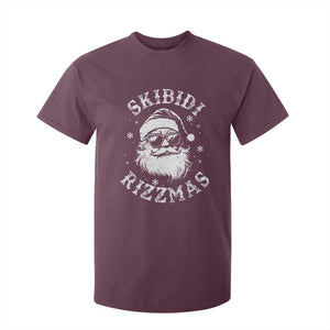 Funny Skibidi Rizzmas Christmas T Shirt For Kid Vintage Sigmas Charisma Rizz Cool Santa TS11 Maroon Print Your Wear