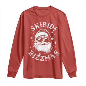 Funny Skibidi Rizzmas Christmas Long Sleeve Shirt Vintage Sigmas Charisma Rizz Cool Santa TS11 Red Print Your Wear