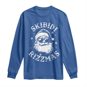 Funny Skibidi Rizzmas Christmas Long Sleeve Shirt Vintage Sigmas Charisma Rizz Cool Santa TS11 Royal Blue Print Your Wear