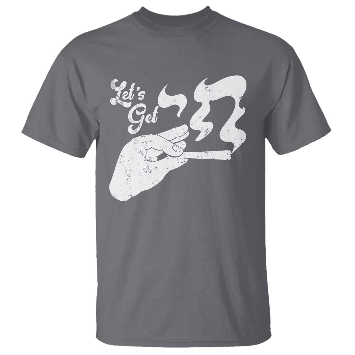 Funny Hebrew T Shirt Let's Get Chai Jewish Vintage Cigarette TS11 Charcoal Print Your Wear