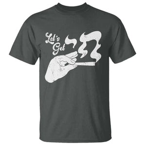 Funny Hebrew T Shirt Let's Get Chai Jewish Vintage Cigarette TS11 Dark Heather Print Your Wear