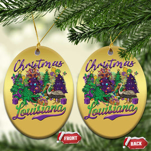 Xmas Cajun Louisiana Saint Symbol Alligator Pelican Xmas Tree Christmas Ornament TS11 Oval Gold Print Your Wear