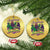 Xmas Cajun Louisiana Saint Symbol Alligator Pelican Xmas Tree Christmas Ornament TS11 Circle Gold Print Your Wear