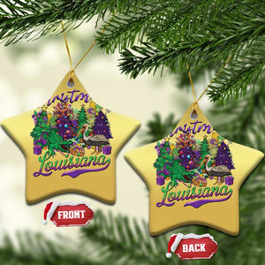 Xmas Cajun Louisiana Saint Symbol Alligator Pelican Xmas Tree Christmas Ornament TS11 Star Gold Print Your Wear