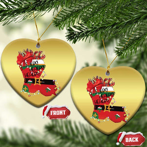 Funny Xmas Cajun Christmas Ornament Triple Heaux Santa Louisiana Map Crawfish TS11 Heart Gold Print Your Wear