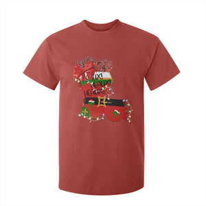 Funny Christmas Cajun T Shirt For Kid Triple Heaux Santa Louisiana Map Crawfish TS11 Red Print Your Wear