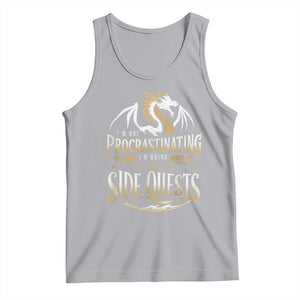 I Am Not Procrastinating I Am Doing Side Quest Tank Top Fantasy Game Dragon TS11 Athletic Heather Print Your Wear