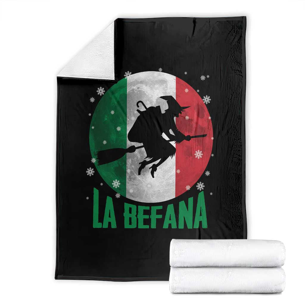 La Befana Italian Christmas Throw Blanket Xmas Witch Folklore Italy Holiday TS11 Black Print Your Wear