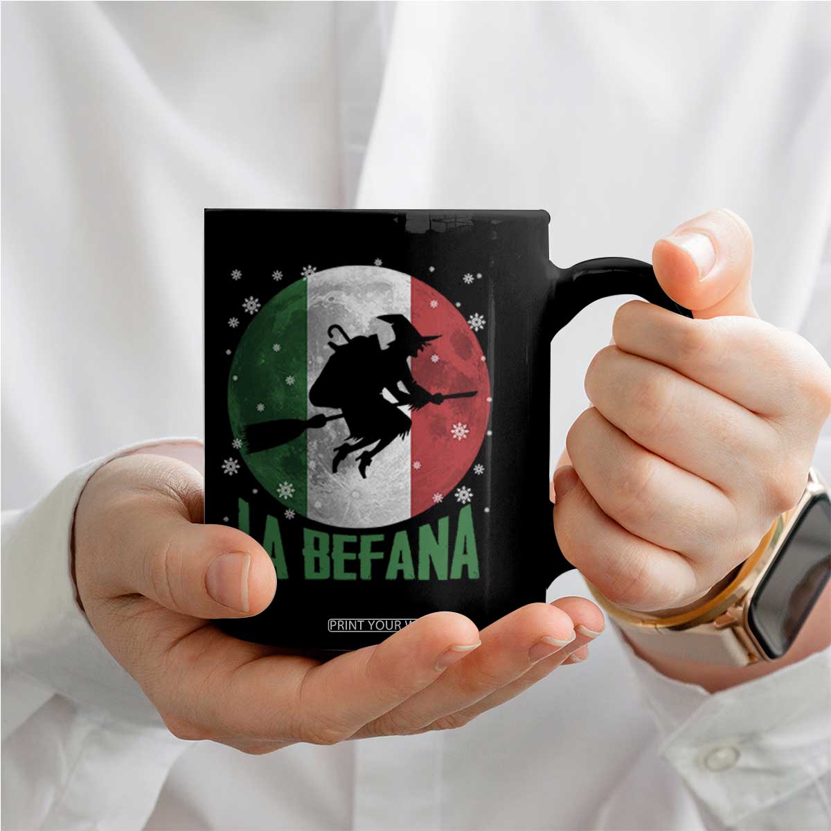 La Befana Italian Christmas Coffee Mug Xmas Witch Folklore Italy Holiday TS11 Print Your Wear