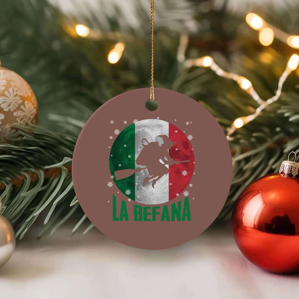 La Befana Italian Christmas Ceramic Ornament Xmas Witch Folklore Italy Holiday TS11 1pc Mocha Print Your Wear