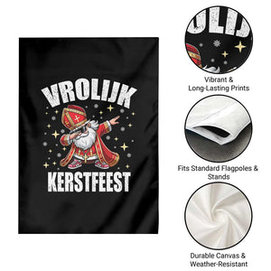 Dutch Christmas Garden Flag Vrolijk Kerstfeest Dabiing Sinterklaas Santa TS11 Print Your Wear