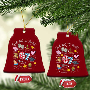 Funny 67 Christian Ceramic Ornament God Did It First Six Seven Meme Bible Verses TS11 Print Your Wear