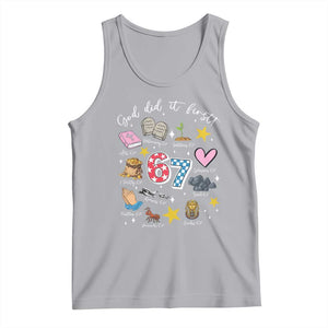 Funny 67 Christian Tank Top God Did It First Six Seven Meme Bible Verses TS11 Athletic Heather Print Your Wear
