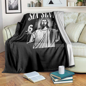 Funny Jesus 67 Throw Blanket God Six Seven Meme Religious Christian TS11 Print Your Wear
