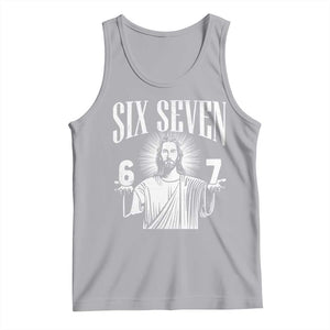 Funny Jesus 67 Tank Top God Six Seven Meme Religious Christian TS11 Athletic Heather Print Your Wear