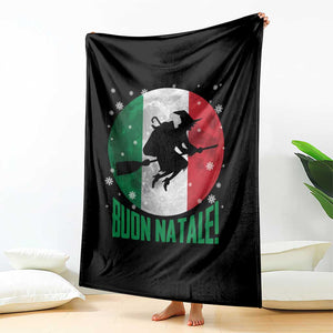Buon Natale Italian Christmas Throw Blanket La Befana Italian Folklore Witch TS11 Print Your Wear