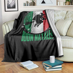 Buon Natale Italian Christmas Throw Blanket La Befana Italian Folklore Witch TS11 Print Your Wear