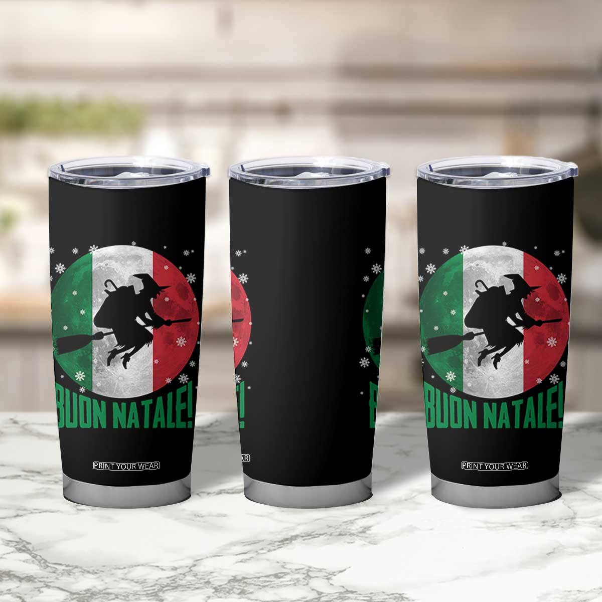Buon Natale Italian Christmas Tumbler Cup La Befana Italian Folklore Witch TS11 Print Your Wear