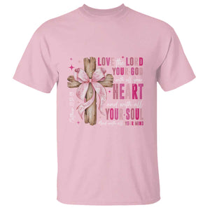 Christian Religious God T Shirt Love The Lord Your God With All Your Heart Bible Valentine's Day TS11 Light Pink Print Your Wear