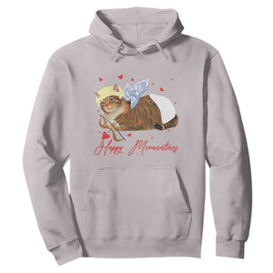 Funny Valentine's Day Cupid Cat Hoodie Happy Meowentines TS11 Ice Gray Print Your Wear